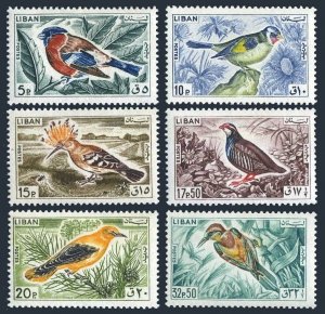 Lebanon 434-439,MNH.Birds 1965.Bullfinch,Golden Oriole,Goldfinch,Hoopoe,Beeeater