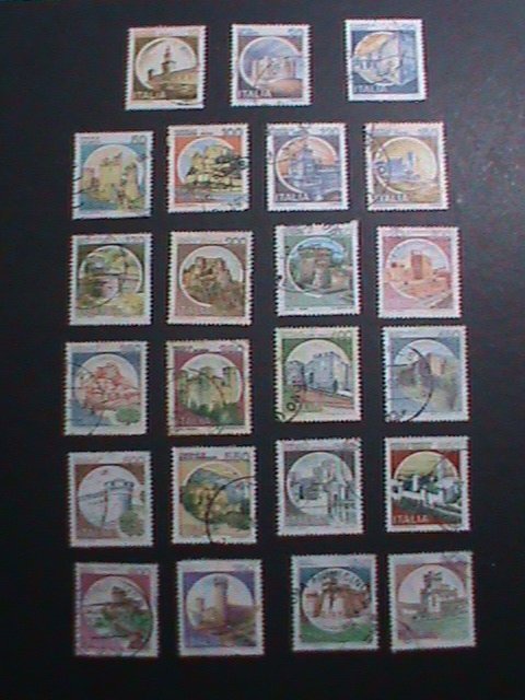 ​ITALIY-1980 VERY OLD ITALY FAMOUS CAST;ES USED STAMPS LARGE SETVERY FINE WE S