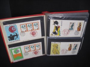 1955-1956 Japan Woodblock FDC Collection 100+