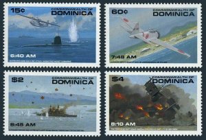 Dominica 1369,1371,1374-1375,MNH. Japanese Attack on Pearl Harbor-50,1991.Planes