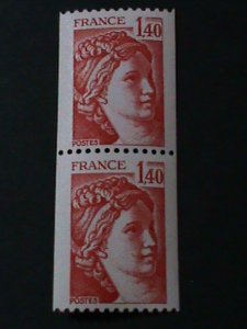 ​FRANCE-1980 SC#1877  SABINE-COIL PAIR RARE-MNH VF WE SHIP TO WORLD WIDE
