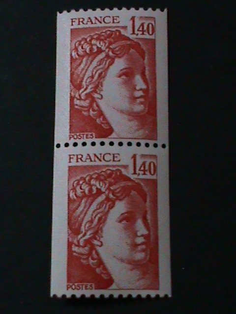 ​FRANCE-1980 SC#1877  SABINE-COIL PAIR RARE-MNH VF WE SHIP TO WORLD WIDE