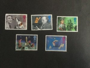 GB 1996. Children's tv. Set of 5 used stamps .