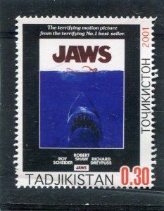 Tajikistan 2001 JAWS Film Poster Stamp Perforated Mint NH