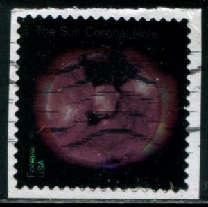 5598 US (55c) Sun Science - Coronal Hole SA, used on paper