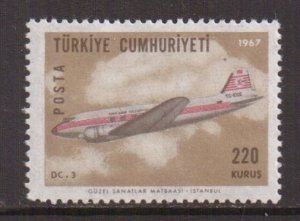 Turkey  #C42  MNH  1967  plane  220k