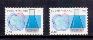Finland 1991 MNH chemistry  camphor  without gutter complete