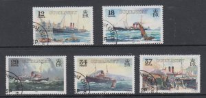 Guernsey 1989 GWR Shipping set of 5  superb fine used