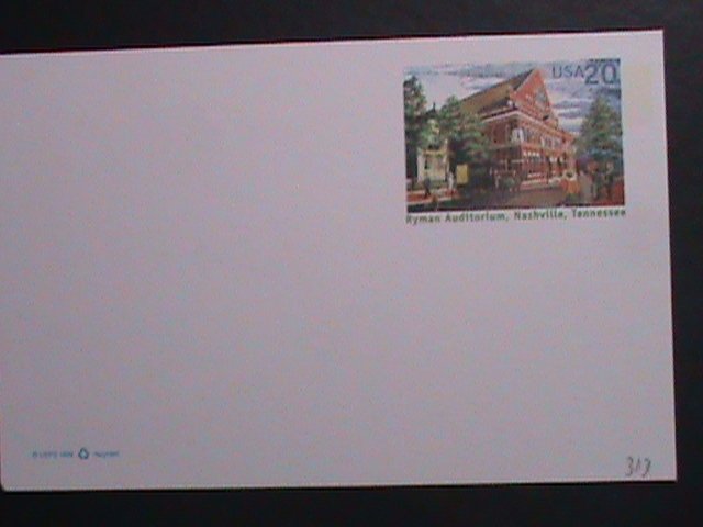 ​UNITED STATES-1999 RYMAN AUDITORIUM, NASHVILLE,TENNESSEE-MNH- POST CARD-VF