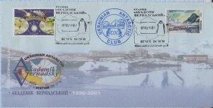 UKRAINE Postal cover Antarctica Vernadsky Station VII Antarctic Expedition 2002
