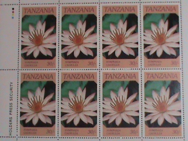 TANZANIA STAMP-1986 SC#318A INDEGENOUS FLOWERS  MNH FULL SHEET