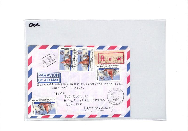 CA46 1991 Madagascar Airmail Cover MISSIONARY VEHICLES PTS