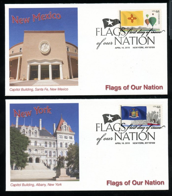 US 4303-4312 Flags of our Nation  set of 10 UA Fleetwood cachet FDC DP