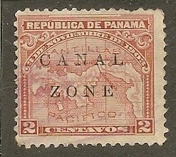 Canal Zone   Scott 10   Map   Used