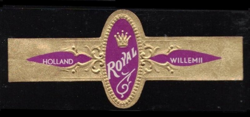 WILLEM II ROYAL CIGAR, VINTAGE PRE OWNED CIGAR BAND TOBACCO CINDERELLA