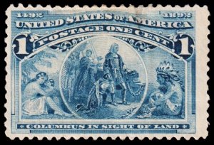 United States Scott 230 (1893) Mint H G CV $14.00 W