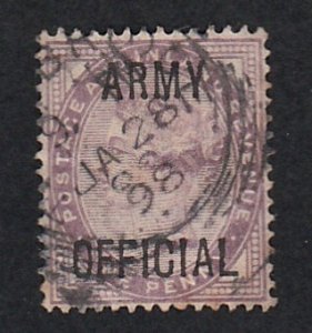 Great Britain # O55, Army Official Stamp, Used, 1/3 Cat.