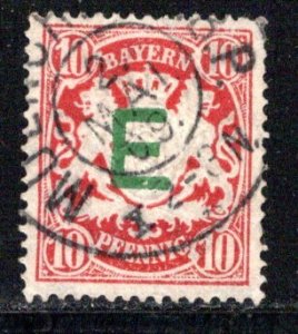 German States Bavaria Scott # O3, used