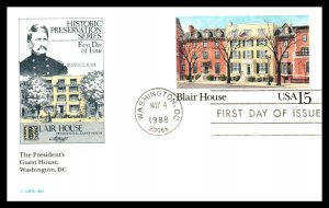 US UX121 Blair House Artmaster U/A FDC Postal Card