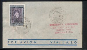 ARGENTINA POSTAL HISTORY 10c 1951 BASE ANTARCTICA