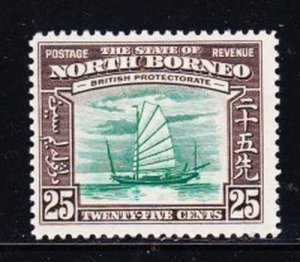 Album Treasures North Borneo Scott # 203 25c Proa (sailing ship) Mint Hinged