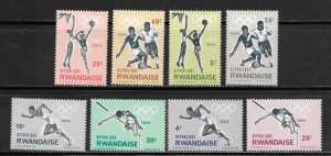 Rwanda Scott 76-83 MNHOG - 1964 Tokyo Olympic Games - SCV $4.00