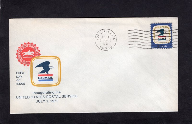 1396 U.S. Mail, FDC Yorkville, IL cancel