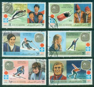 Ras Al Khaima 1972 Mi#731-736 Winter Olympics Sapporo, Gold Medallists CTO