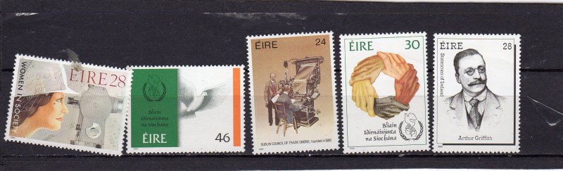 Ireland 1986 Annivrrsaries and Int Year of Peace MNH