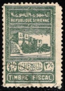 1945 Syria Revenue 2 1/2 Piastres Aleppo Citadel General Tax Duty Used