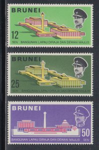 Brunei Scott #156-158 MH