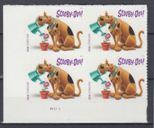 USA Sc#5299 Scooby-Doo  Forever Block of 4 MNH Plate