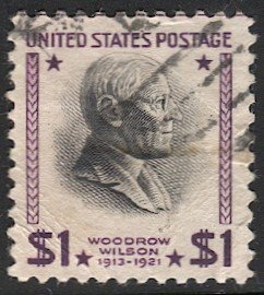 US 1938 Sc 832 $1 Wilson Used Prexy, Fine