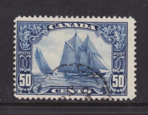 Canada Sc 158 used 1929 50c dark blue Bluenose