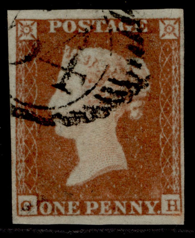 GB QV SG8, 1d red-brown, FINE USED. Cat £35.  GH 