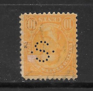 #720 Used Single Perfin