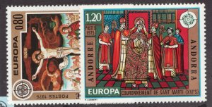 1975 - French Andorra Sc# 236-37 - Europa Religion - MNH Postage Stamps - cv$11