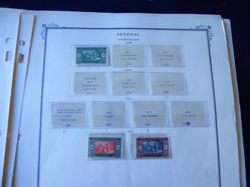 Senegal 1902-1960 Stamp Collection on Scott Specialty Alb Pgs
