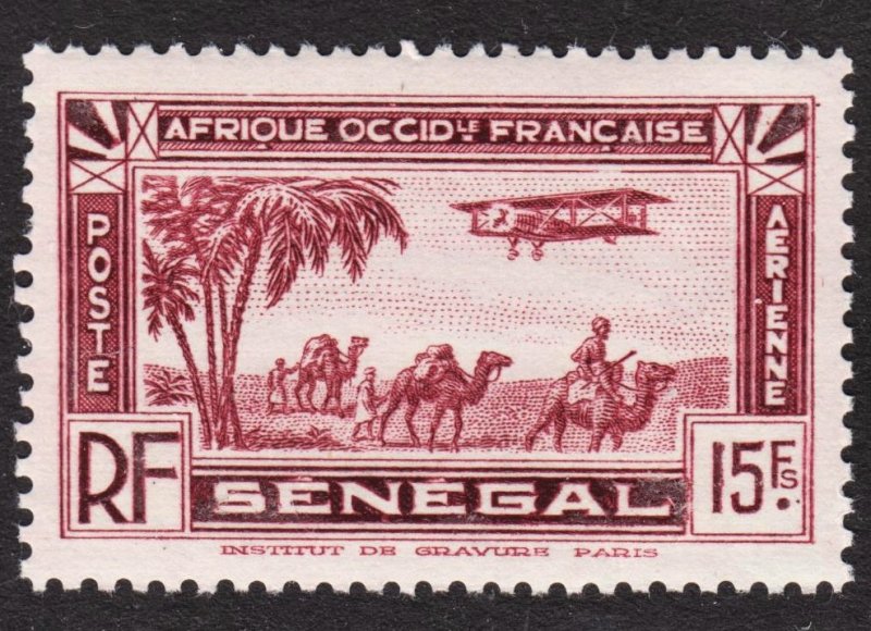 Senegal Scott C11 F to VF mint OG NH.