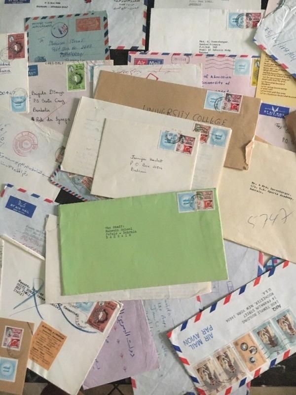 Massive Collection Bahrain Cover Lot Rare Airmail