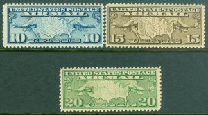 EDW1949SELL : USA 1926-27 Scott #C7-9 Extra Fine-Superb, Mint NH. Catalog $23++