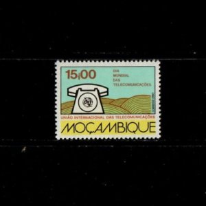 Mozambique 1980 - Telecommunications Phone - Single Stamp - Scott #693 - MNH