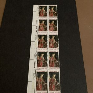 SCOTT#1363 CHRISTMAS-VAN EYCK- 6 c-Plate Block Of 10 Stamps MNH-1968-US-Choice