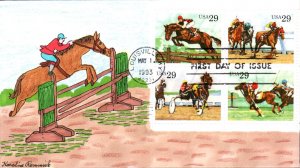 #2756-59 Sporting Horses Karoline's FDC