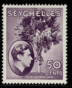 SEYCHELLES GVI SG144a, 50c deep reddish violet , M MINT. 