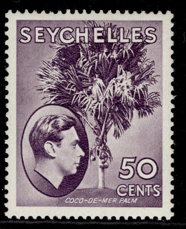 SEYCHELLES GVI SG144a, 50c deep reddish violet , M MINT. 