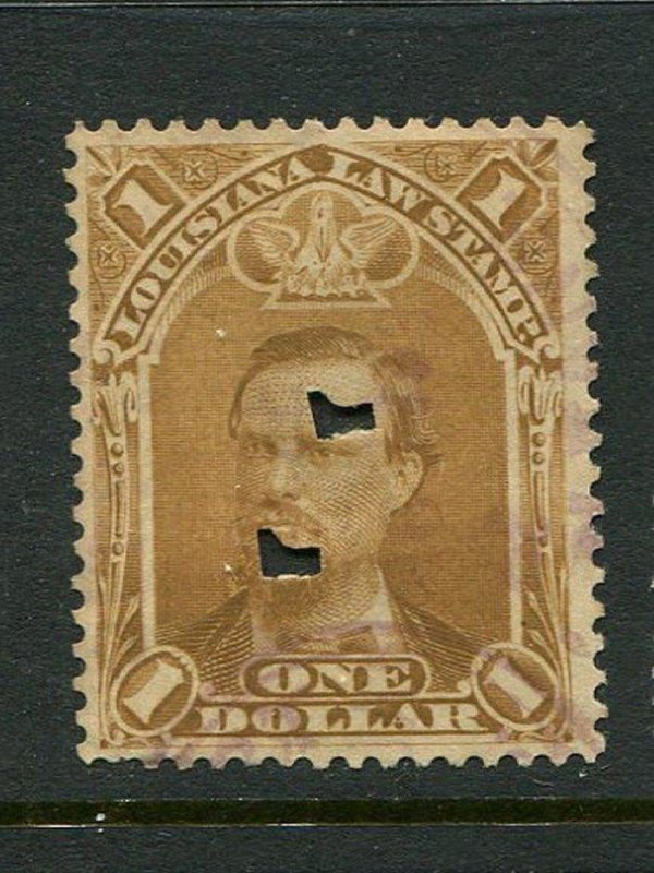 Louisiana Law Stamp One Dollar Used