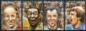 Malta Football Stamps 2006 MNH World Cup Germany Pele Bobby Charlton 4v Set