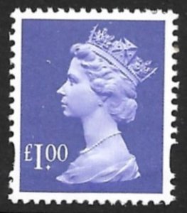 GREAT BRITAIN 1993-97 £1.00 Violet QE2 Portrait Issue Sc MH237 MNH