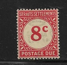 STRAITS SETTLEMENTS J4  MINT HINGED, POSTAGE DUES 1924